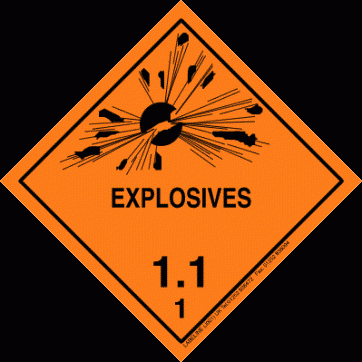 Nalepki sygnalizujące niebezpieczeństwo wybuchu