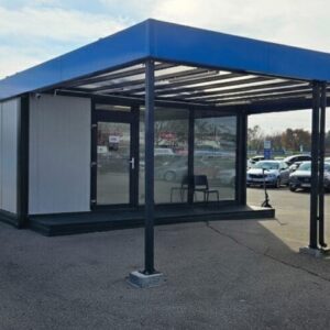 Kontener Z Wiata 2 Kontener biurowy z wiatą