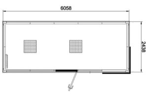 Pawilon Biurowy 14m2 Rysunej Techniczny Pawilon biurowy 14 m2