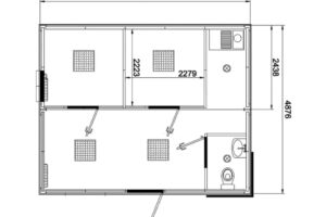 Pawilon Biurowy 30m2 Lazienka Wc Rys Techniczny Pawilon Biurowy 30m2 Lazienka Wc Rys Techniczny