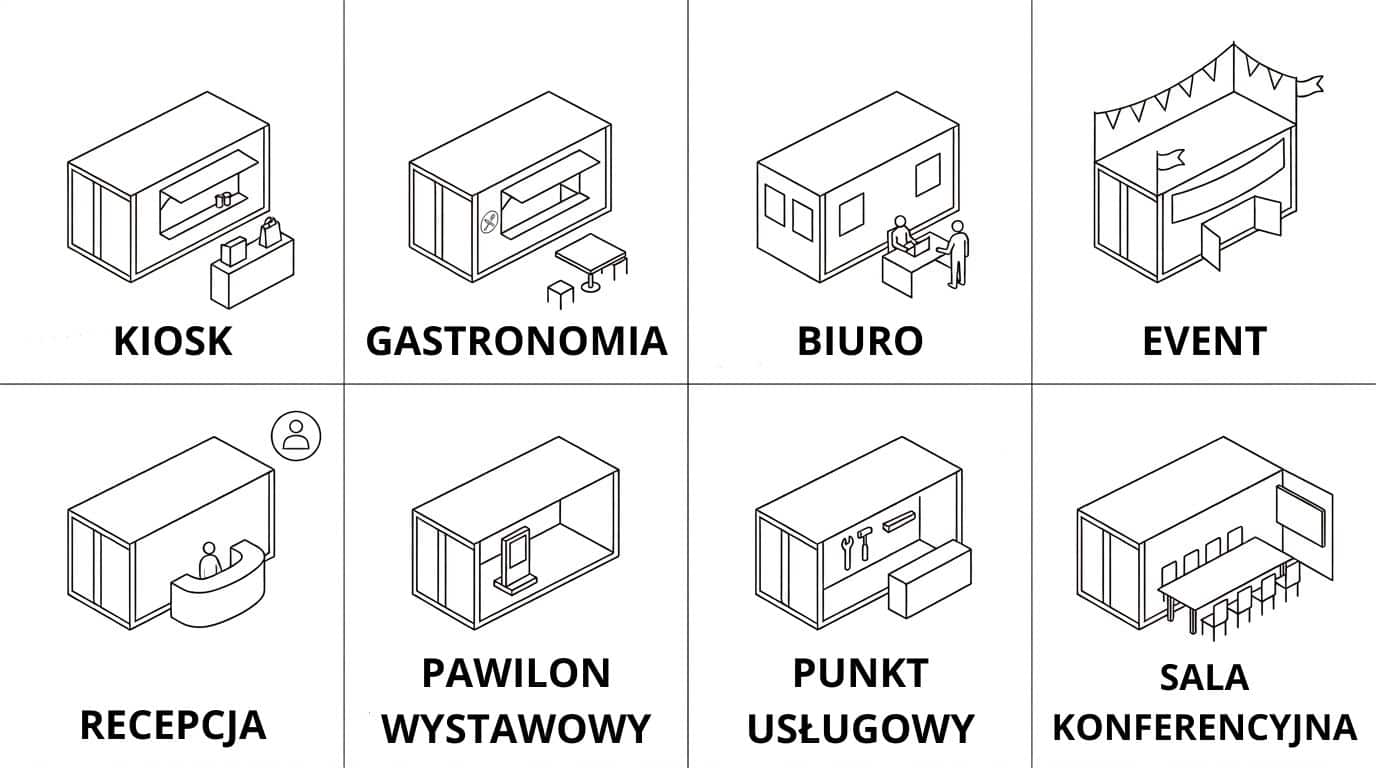 Zastosowanie pawilonów Handlowych z kontenerów